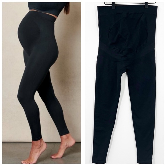 Blanqi Everyday Black Maternity Leggings - Picture 1 of 11